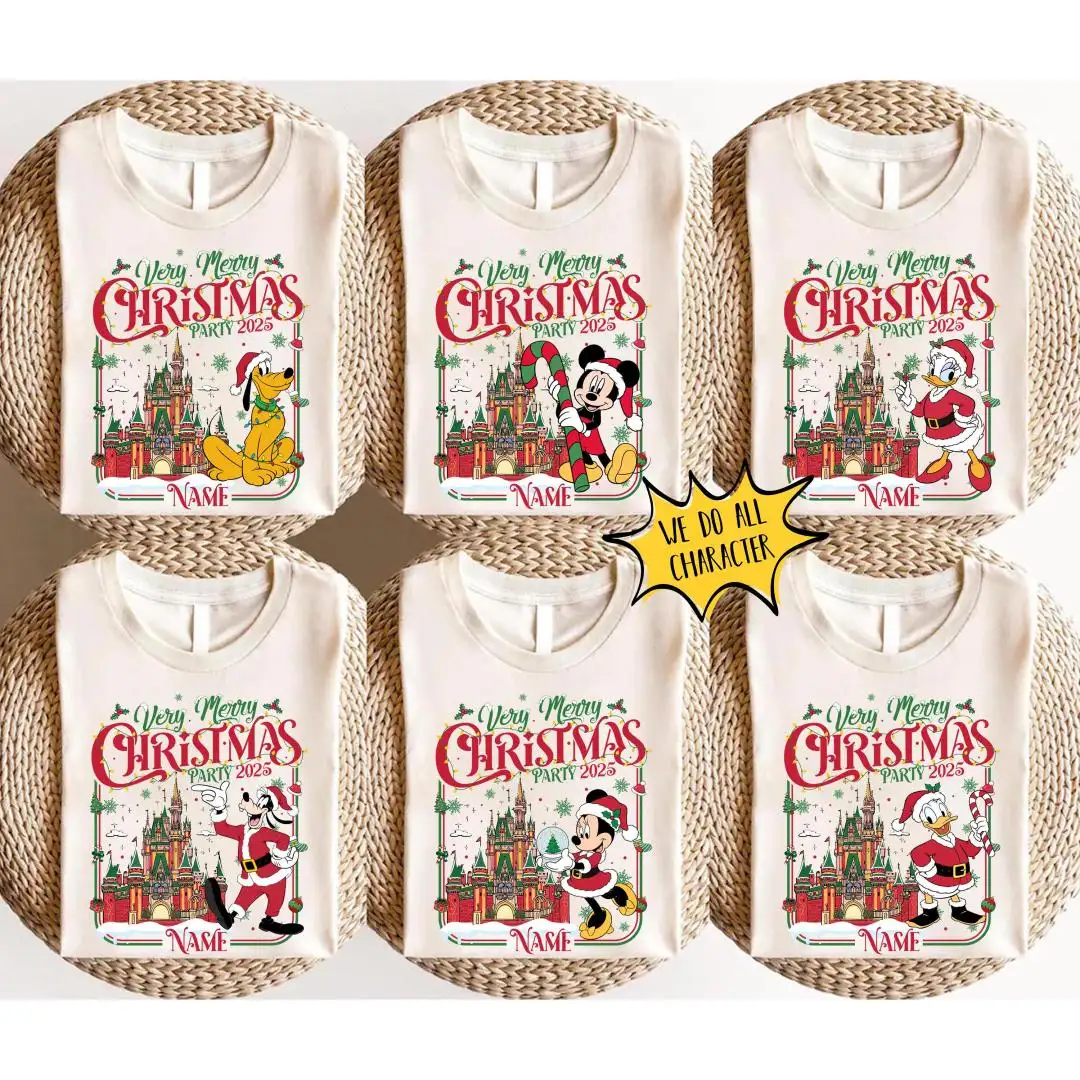 Retro Disney Christmas Shirt Family Holiday Gifts