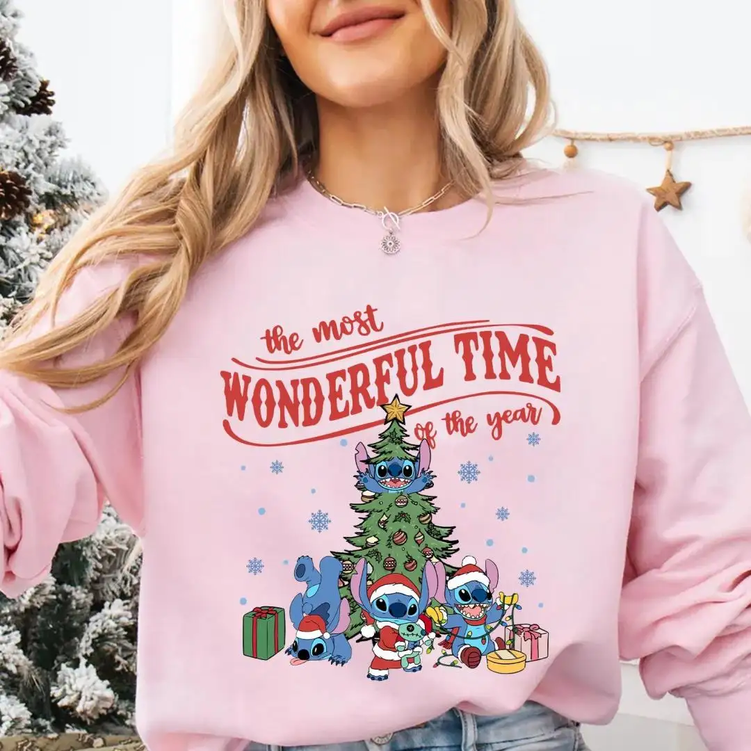 Disney Stitch Christmas Shirt Family Holiday