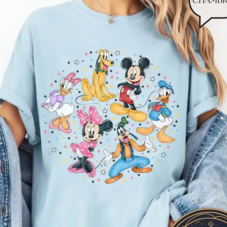 Vintage Disney Watercolor Castle Shirt for Family