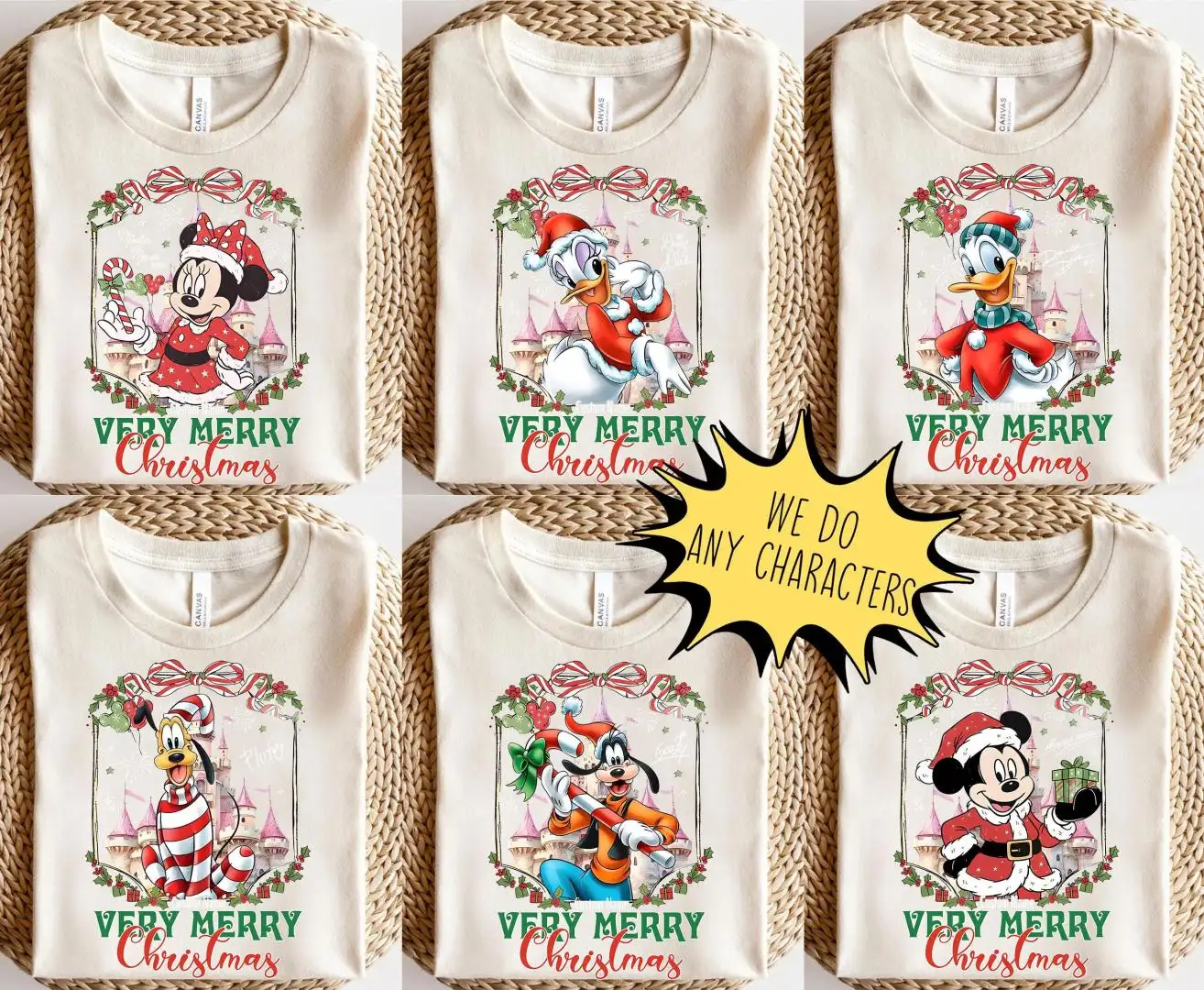 Disney Christmas Shirt Magical Castle Family Pajamas