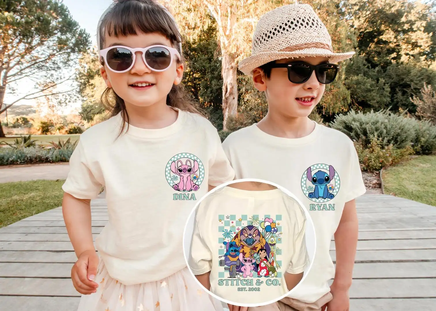 Disney Stitch and Angel Graphic Shirt