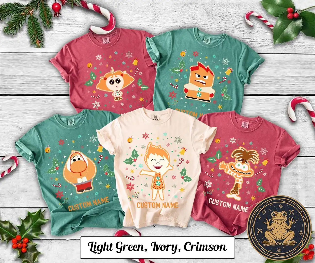 Disney Gingerbread Inside Out Family Christmas Shirt