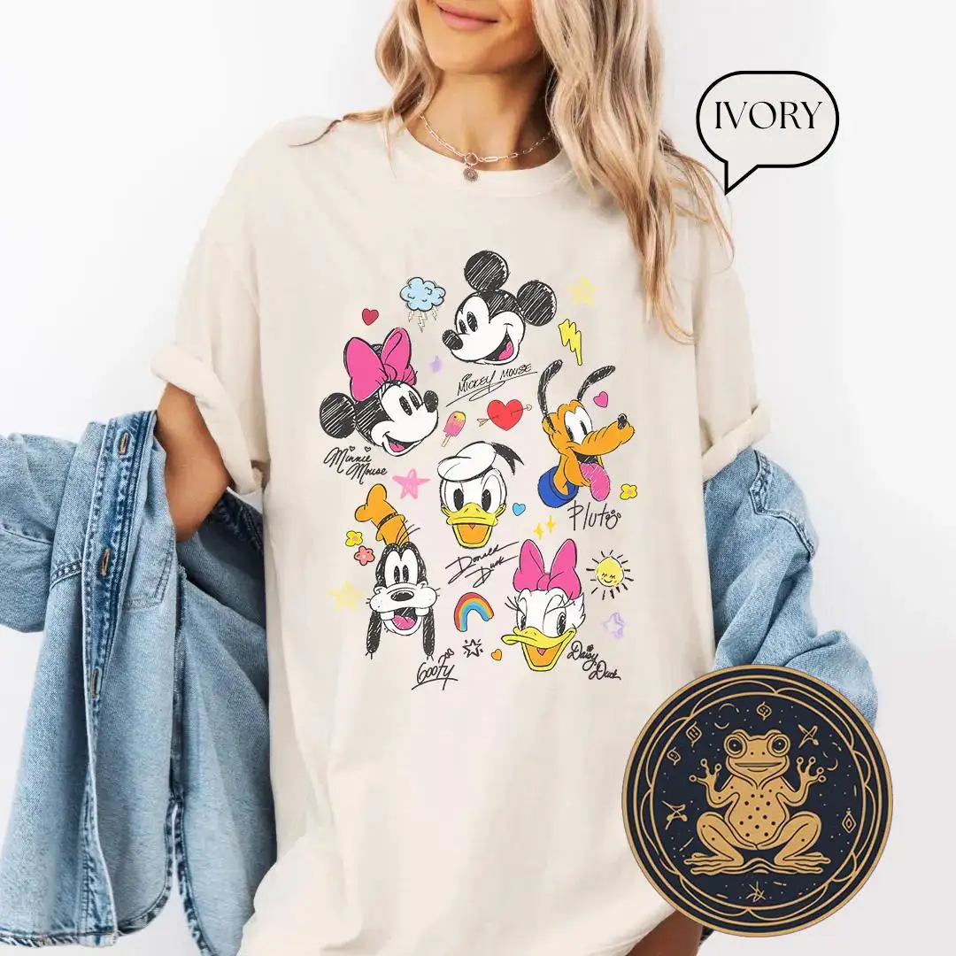 Vintage Mickey Friends Autograph Shirt