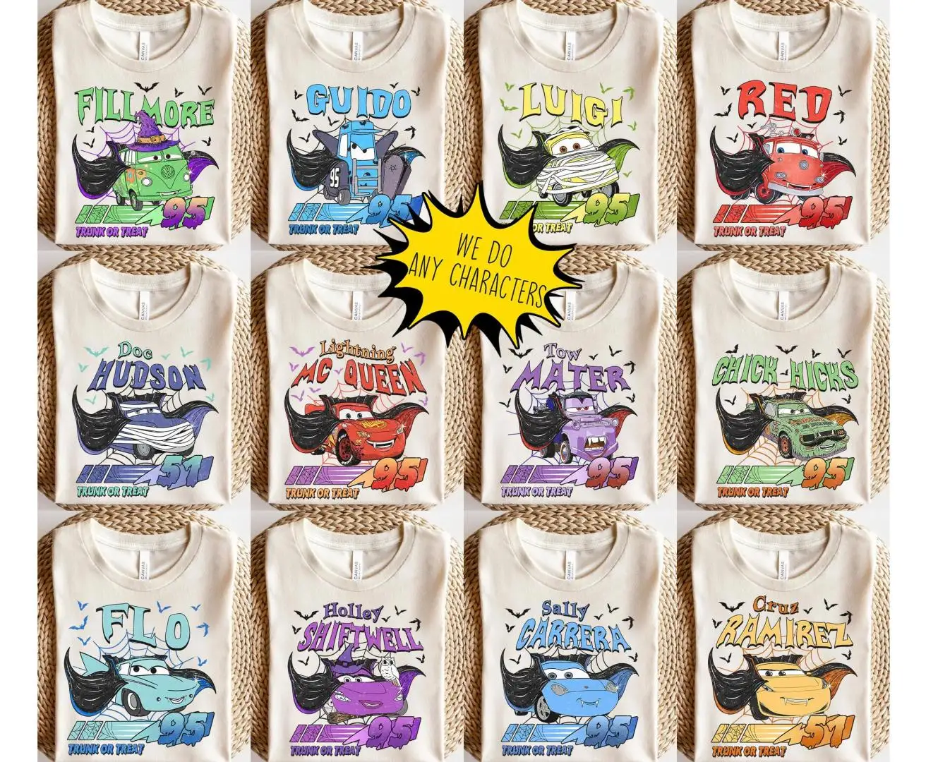 Vintage Cars Movie Halloween Shirt for Kids