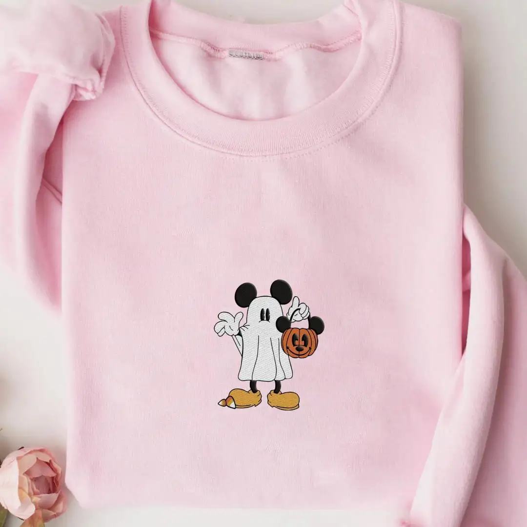Disney Ghost Embroidered Halloween Shirt for Kids