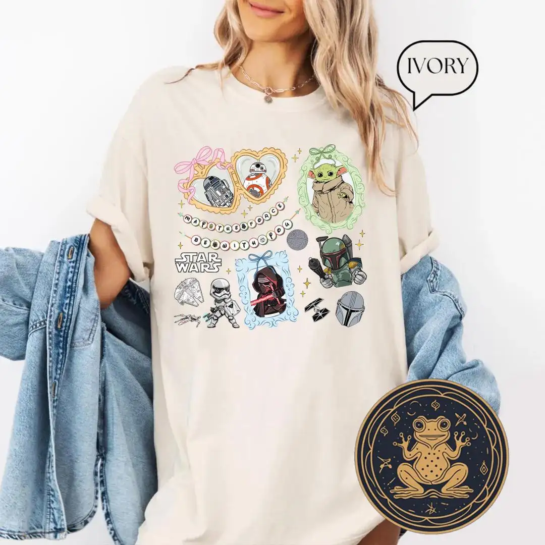 Coquette Star Wars Shirt with Baby Yoda