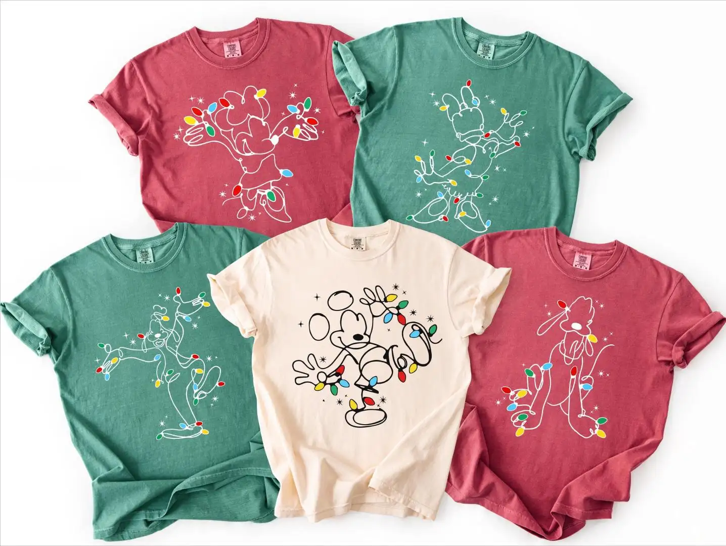 Disney Christmas Lights Shirt for Family Matching