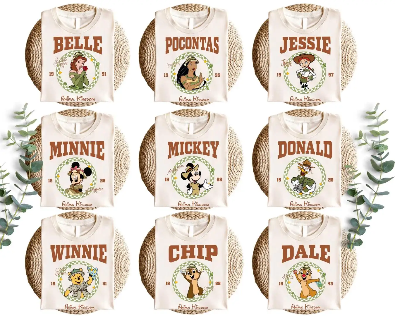 Disney Characters Shirt for Family Group Trips