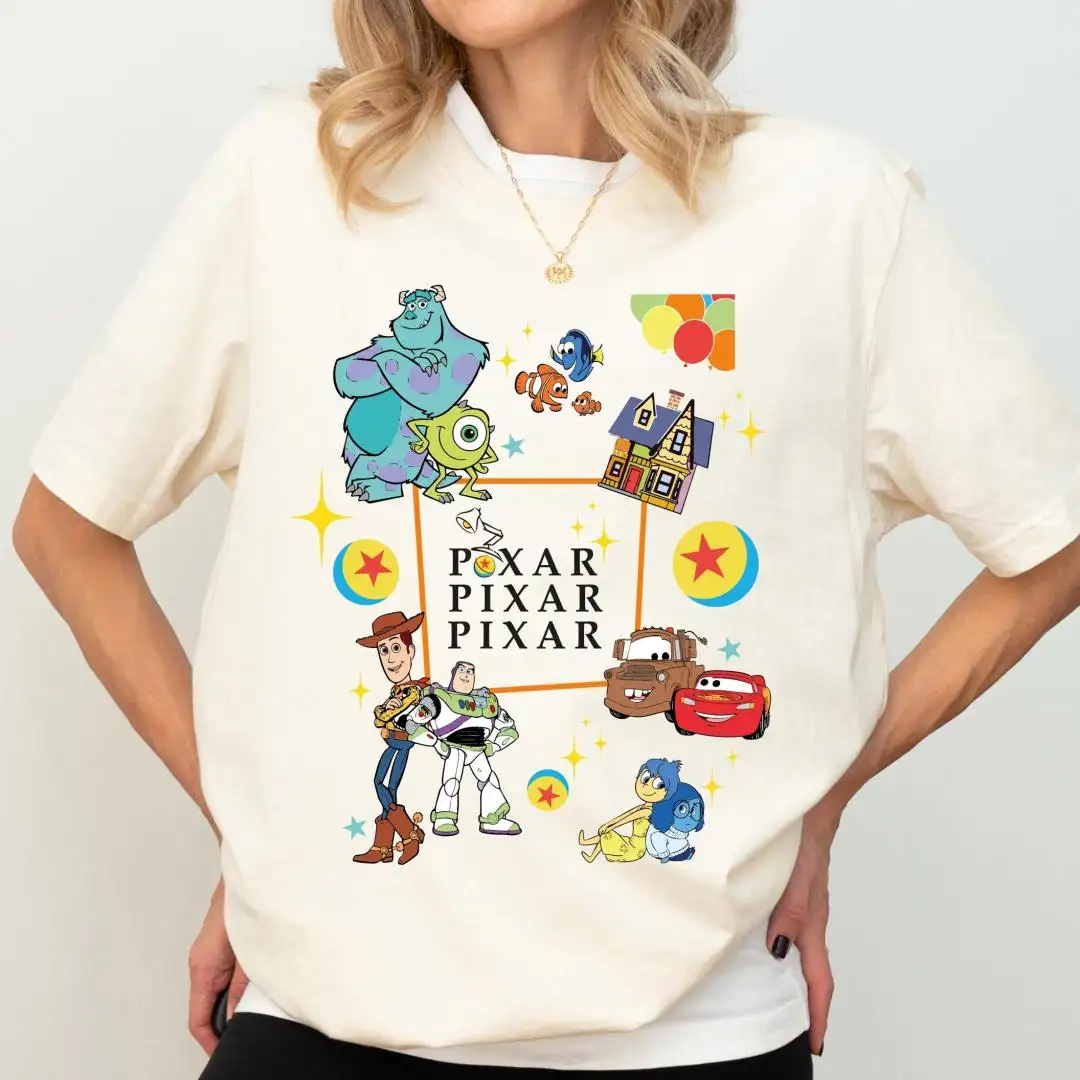 Pixar Characters Shirt for Disney Movie Fans