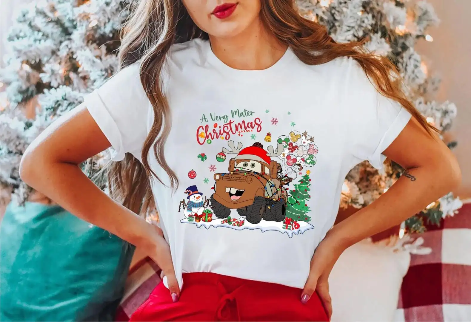 Disney Cars Mater Christmas Holiday Shirt