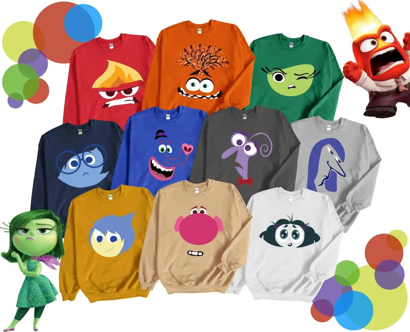 Inside Out Characters Shirt for Family Party