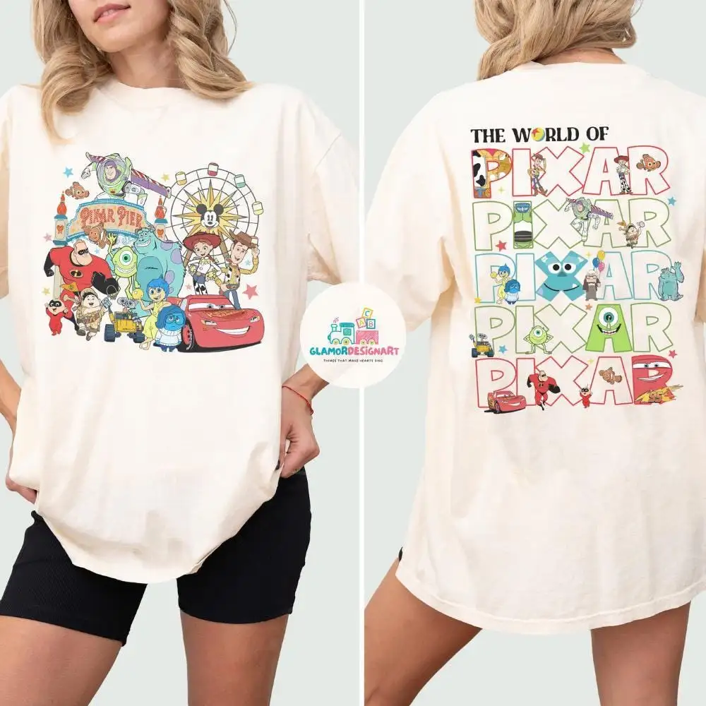 Vintage Pixar Shirt for Disneyland Trip Souvenirs