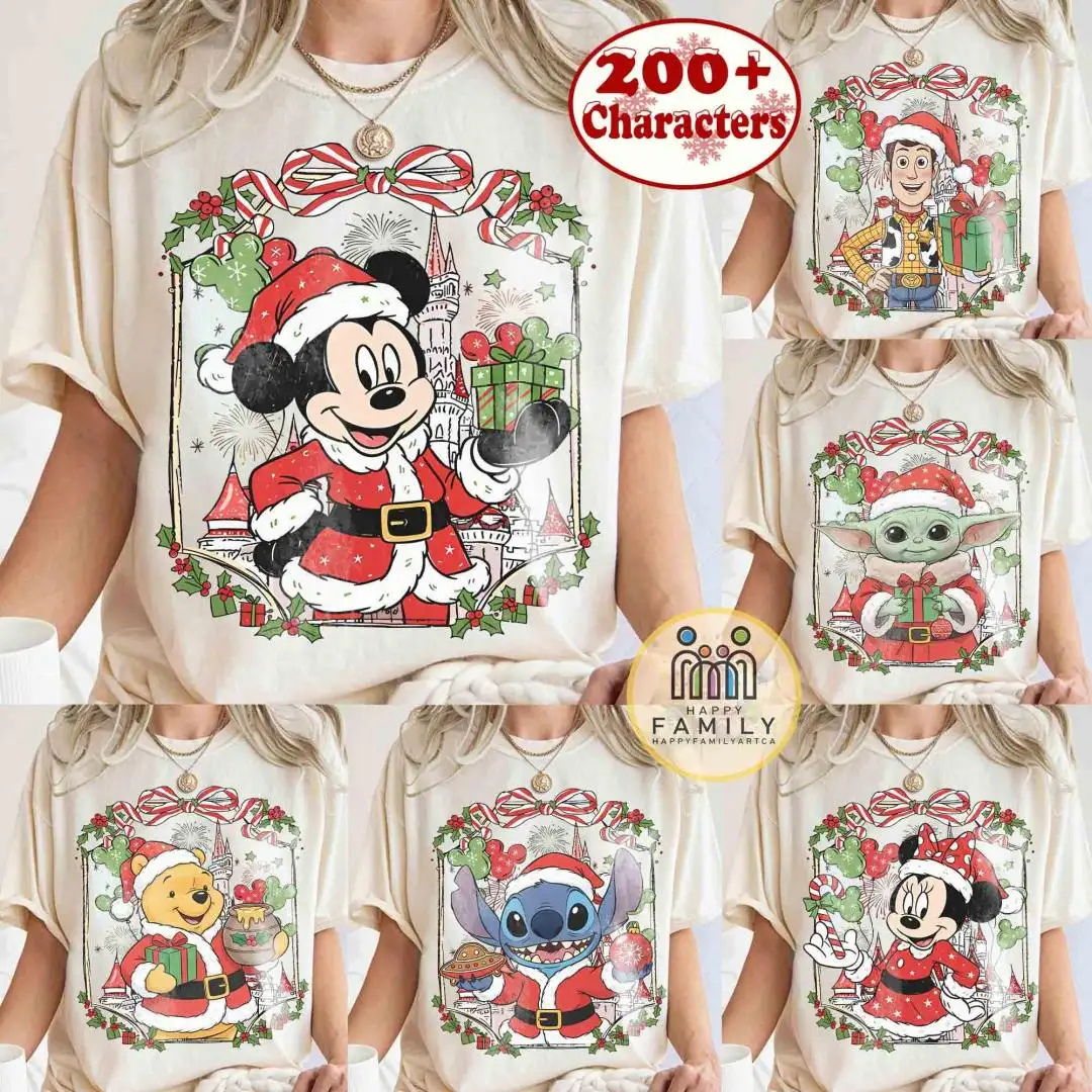 Disney Christmas Shirt Family Matching Pajamas Gift