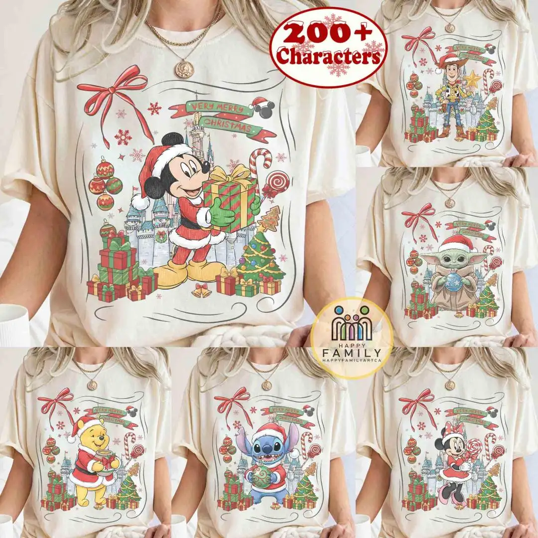 Disney Christmas Shirt Family Matching Pajamas Gift