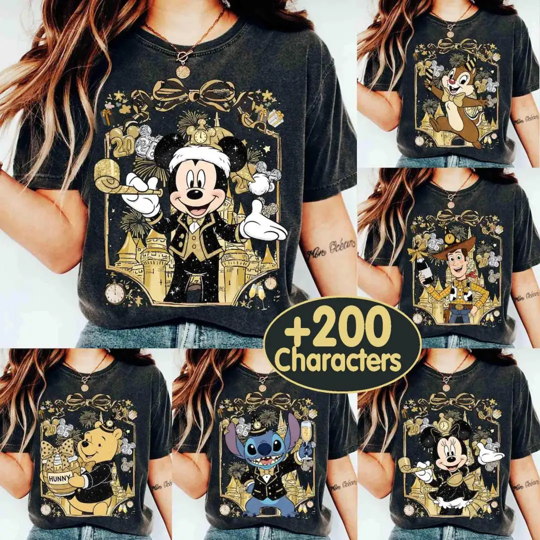 Mickey & Friends New Year's Eve Coquette Bow Shirt