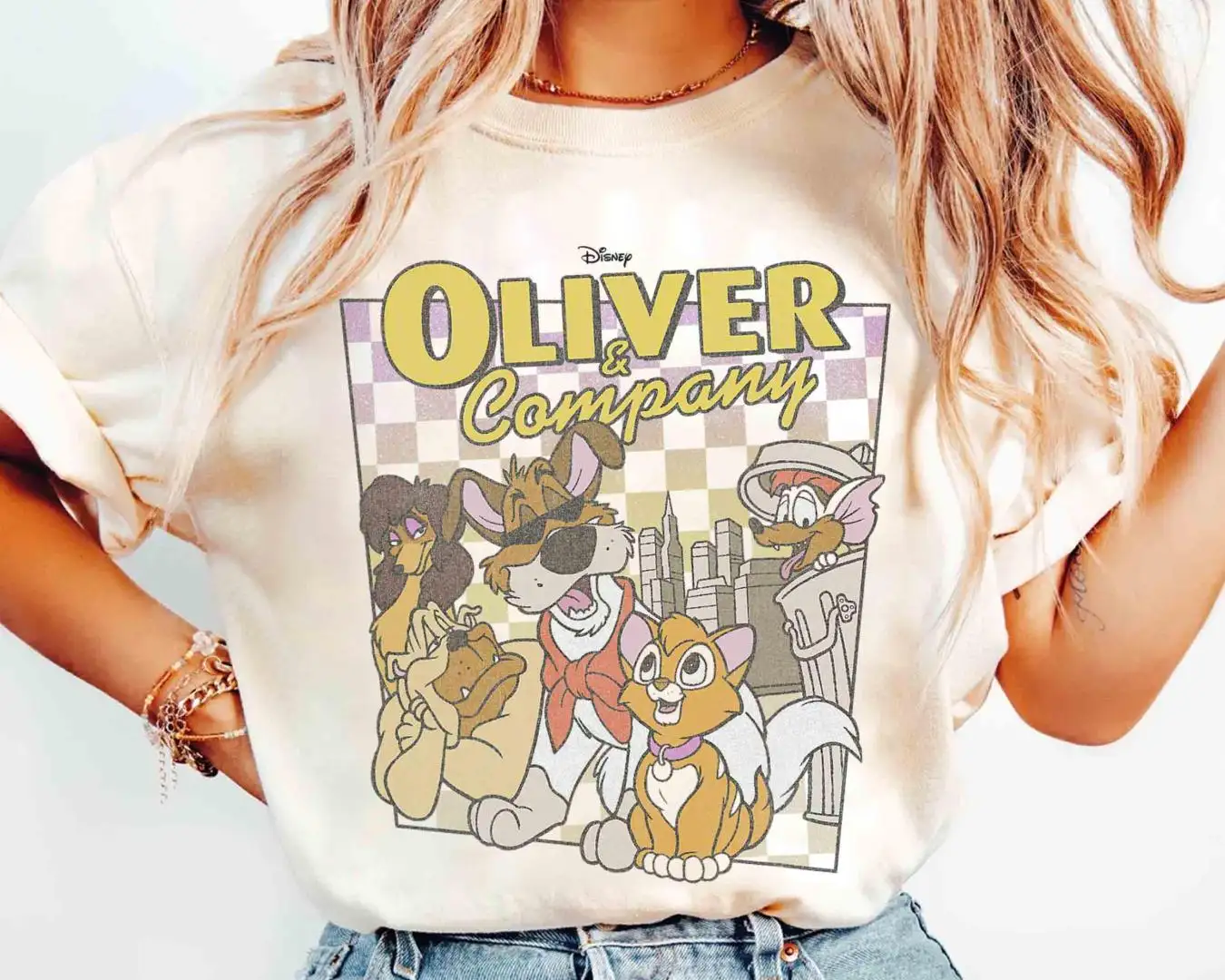 Disney Oliver & Company 90s Retro Shirt Family Gift