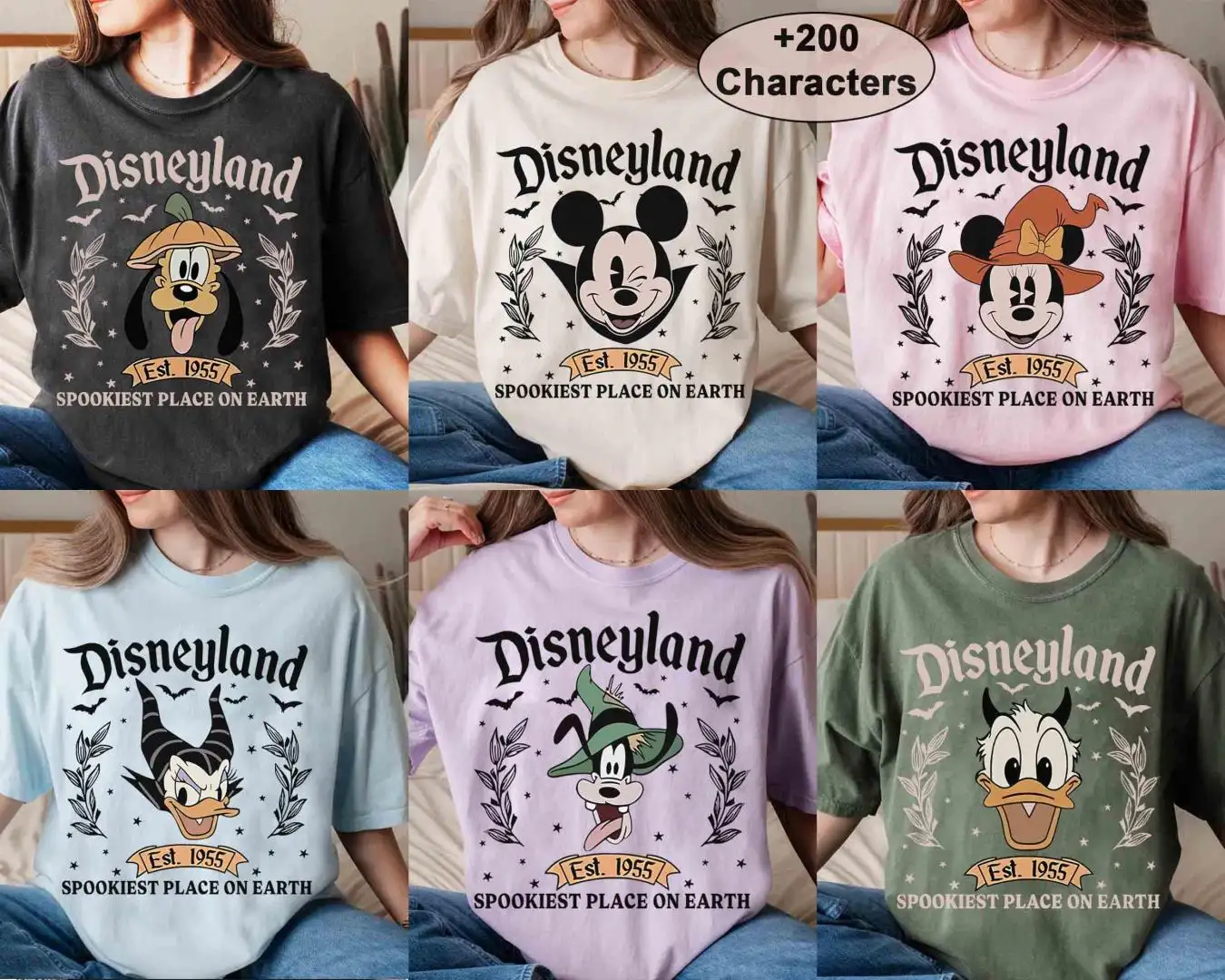 Vintage Disneyland 1955 Halloween Shirt Family Trip Gift