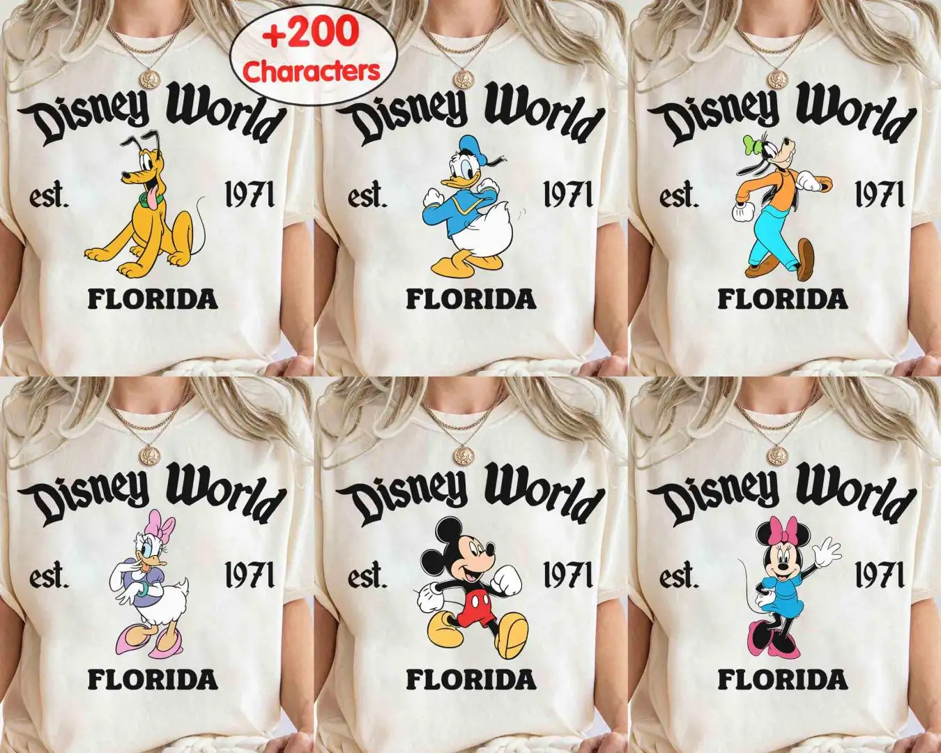 Retro Disney All Characters Shirt for Family Trip