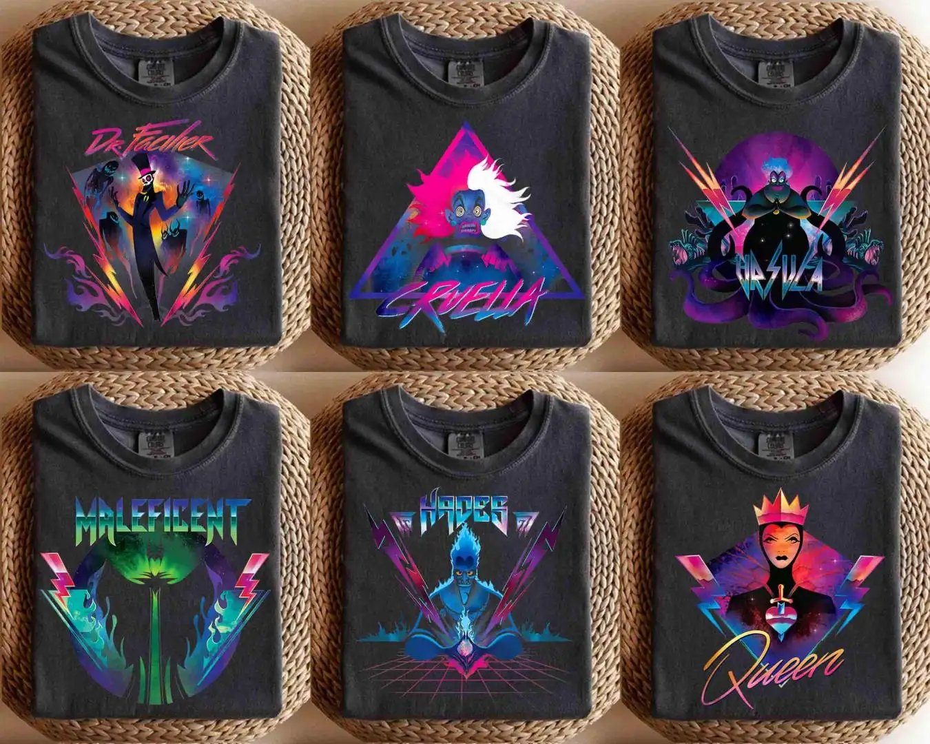 Retro 90s Disney Villains Rock Band Shirt