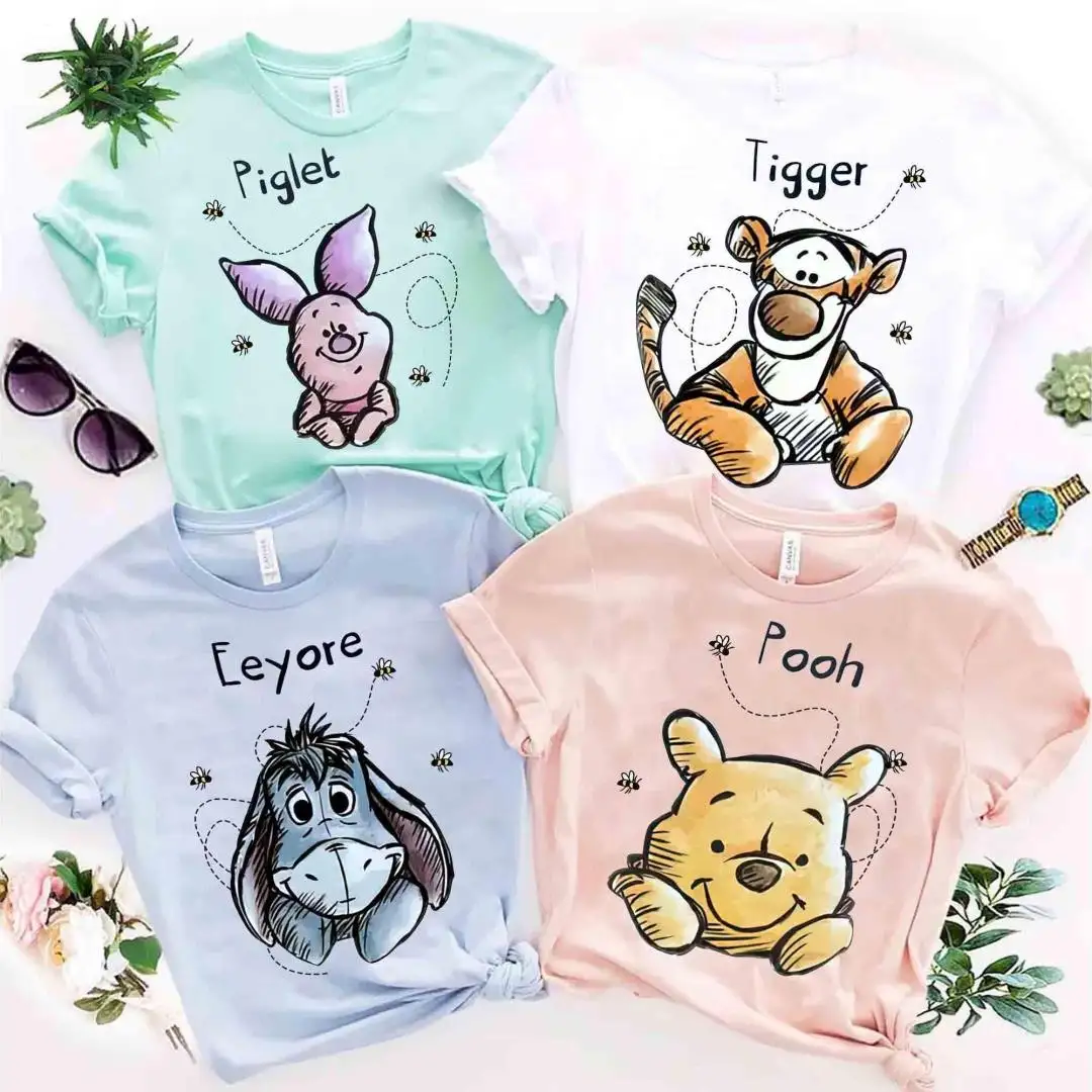Disney Winnie the Pooh Watercolor Shirt for Family