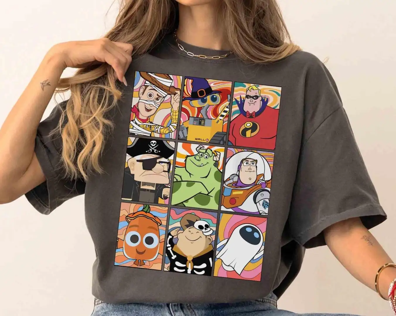 Vintage Disney Pixar Halloween Shirt For Kids