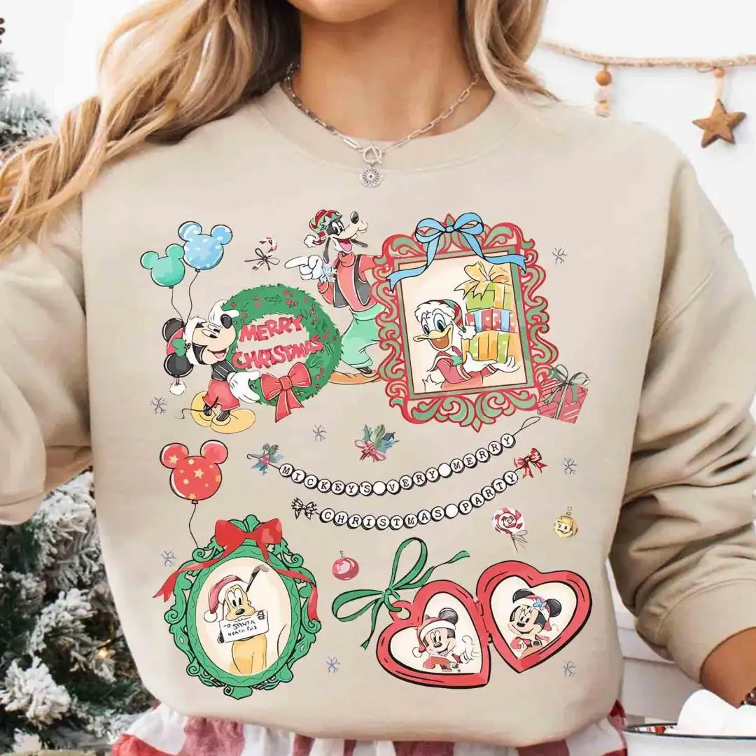 Disney Christmas Characters Shirt Family Holiday Gift
