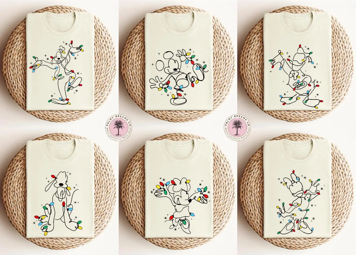 Christmas Lights Mickey Shirt for Family Matching