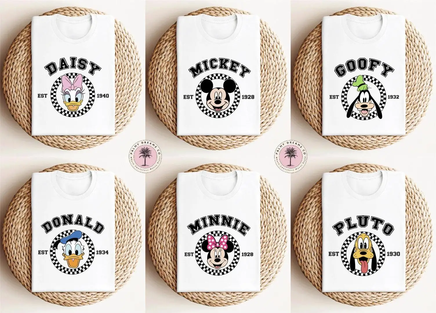 Retro Disney Checkered Shirt for Family Vacation