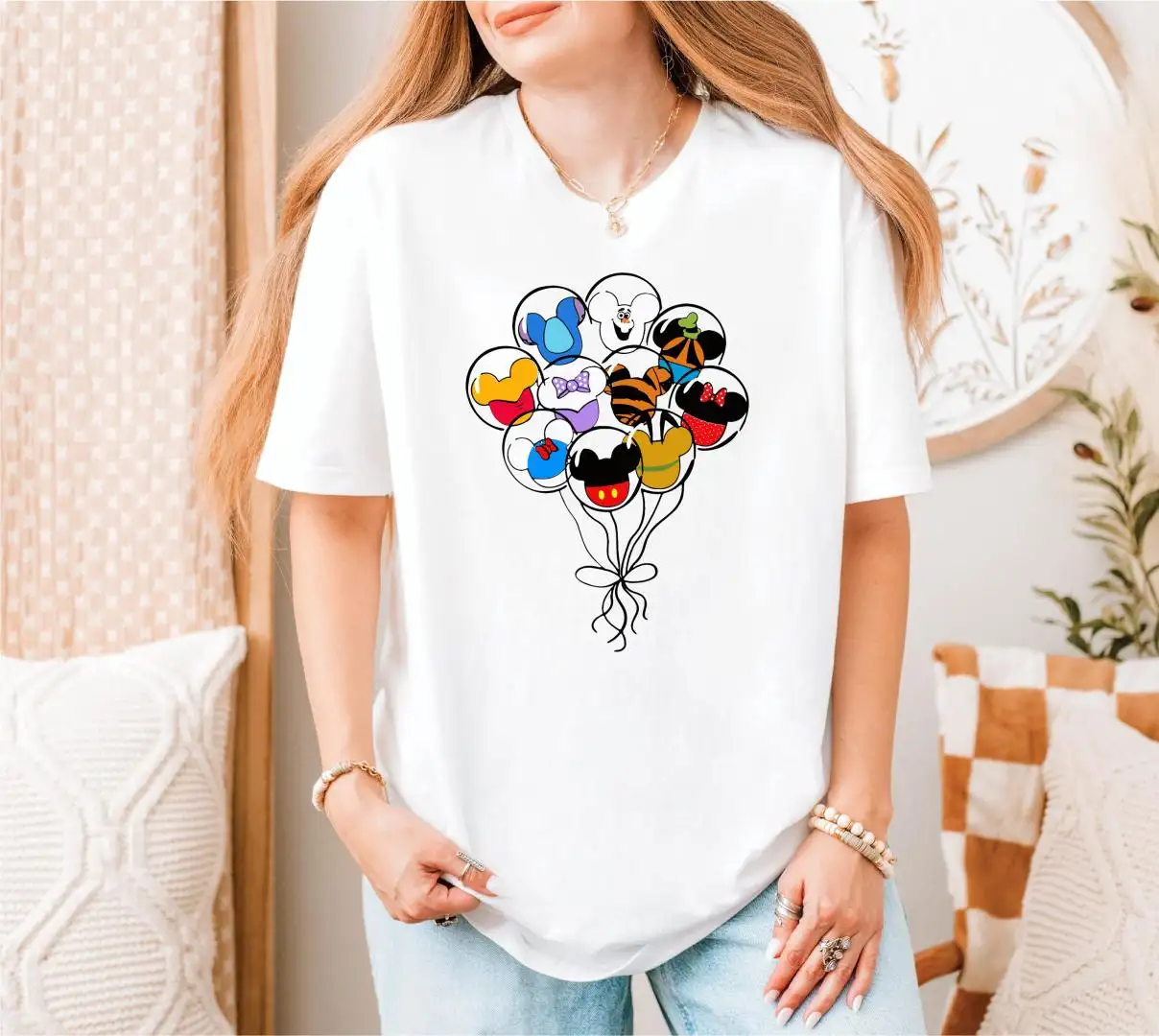 Retro Disneyland Balloon Shirt for Family Vacation