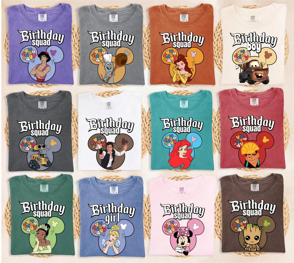 Disney Birthday Squad Shirt for Group Celebrations