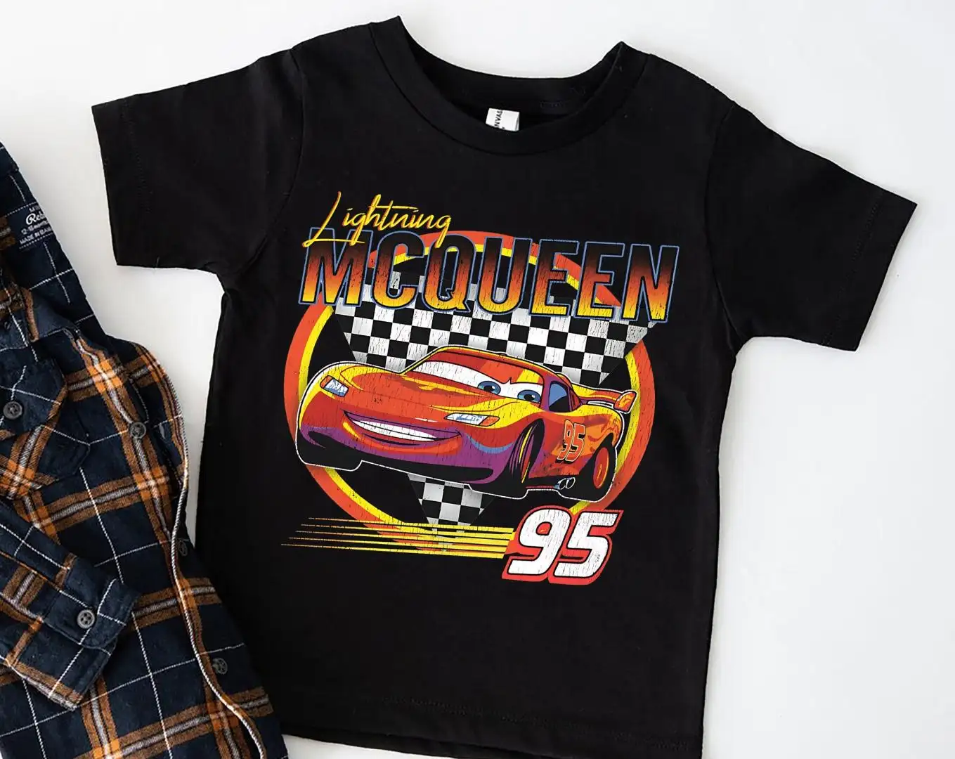 Kids Disney Cars Movie Lightning McQueen Shirt