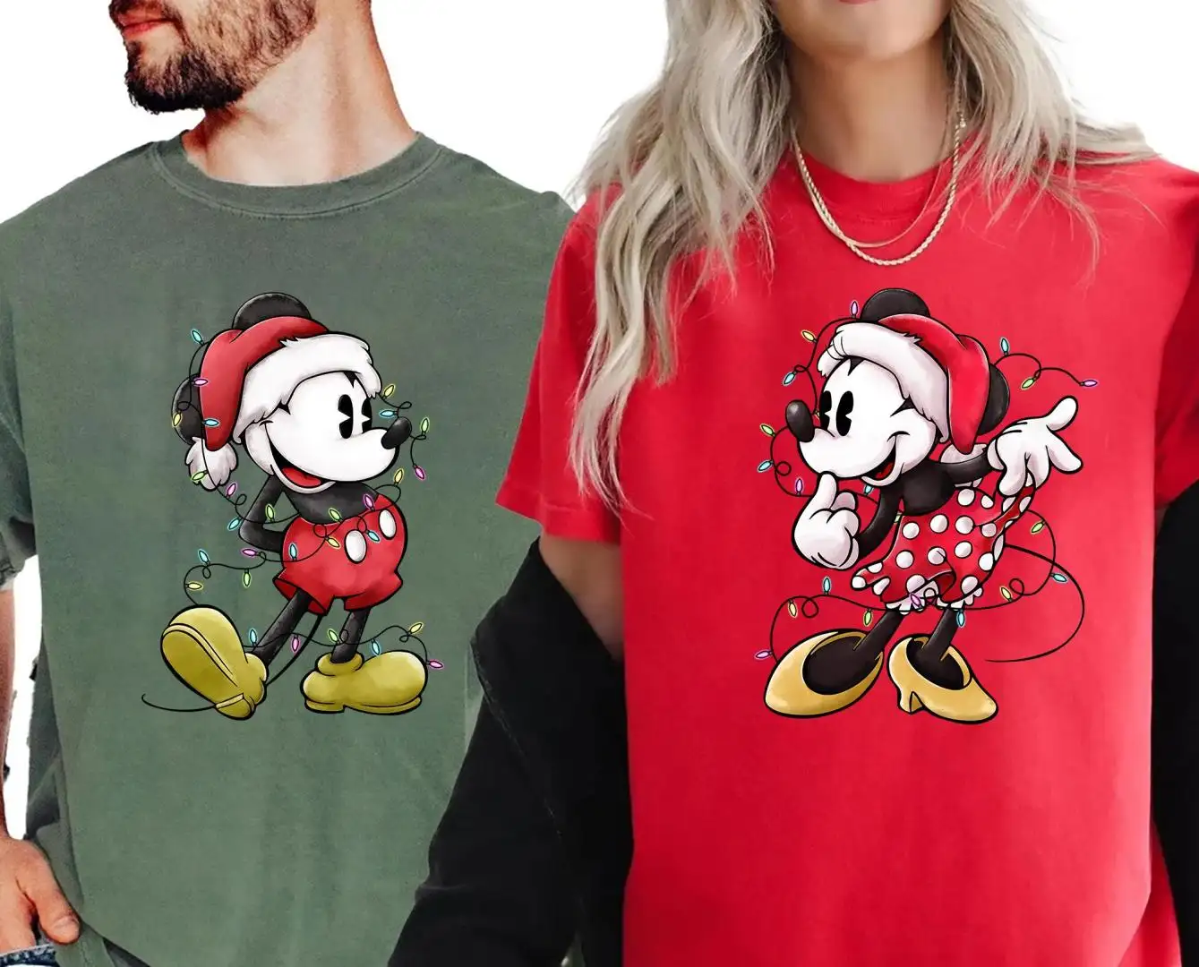 Mickey Minnie Christmas Shirt Disney Couple Holiday