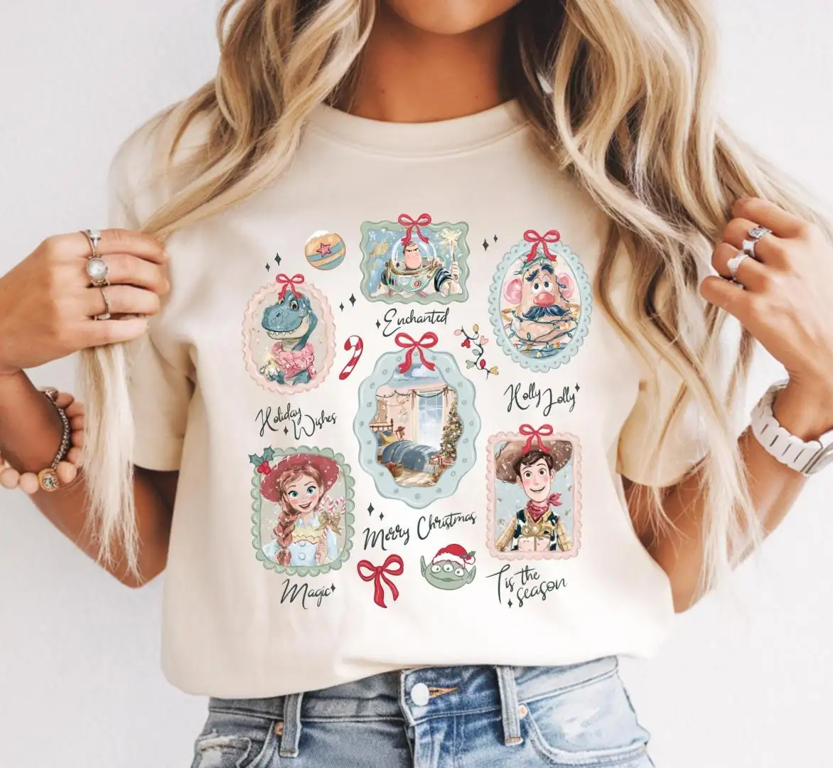 Disney Toy Story Christmas Shirt with Bow