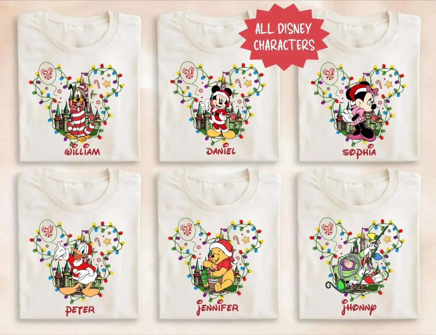 Disney Christmas Lights Mickey Shirt for Family