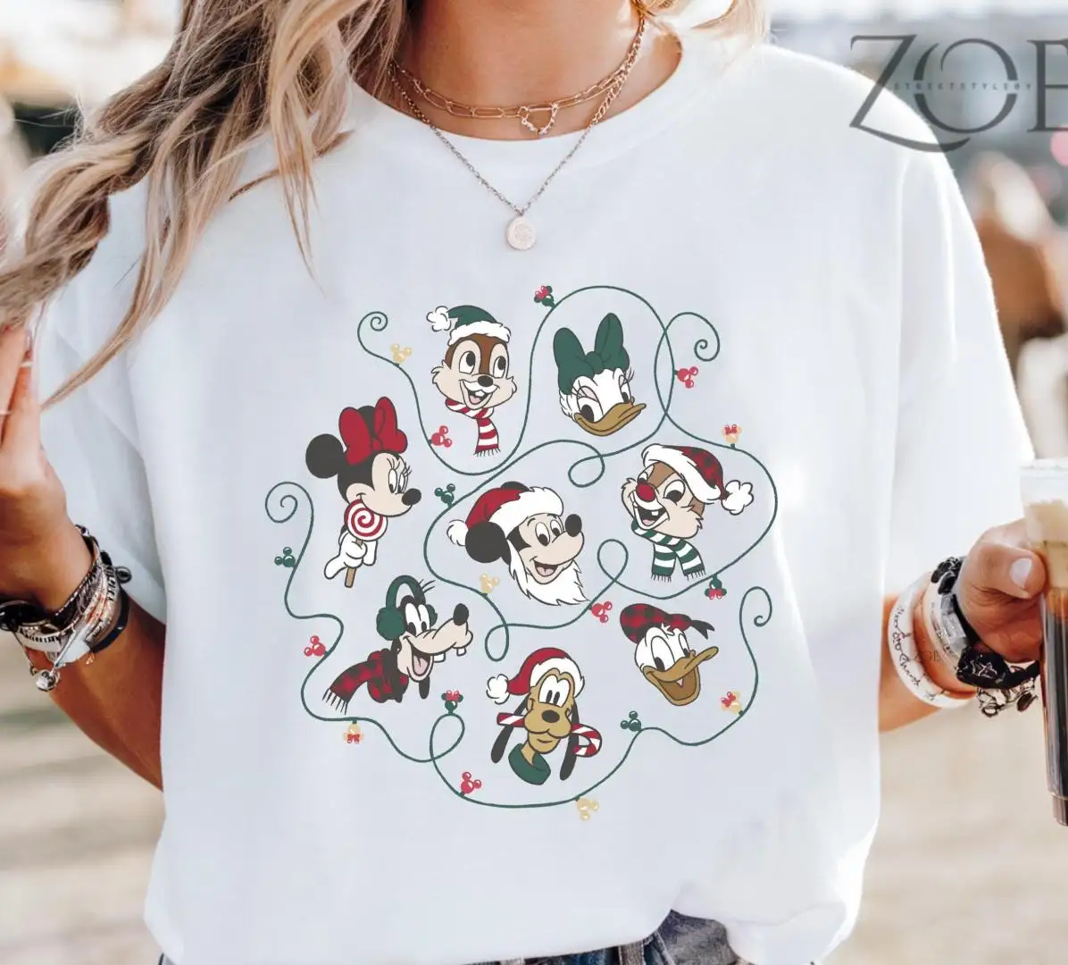 Disney Mickey Christmas Lights Shirt for Holiday Parties