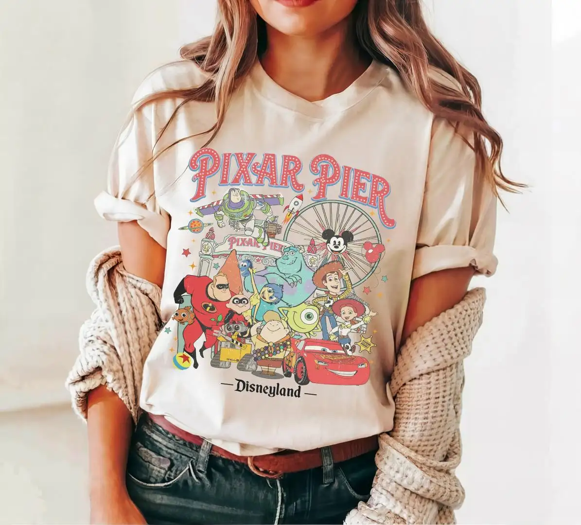 Vintage Pixar Pier Disneyland Shirt for Families