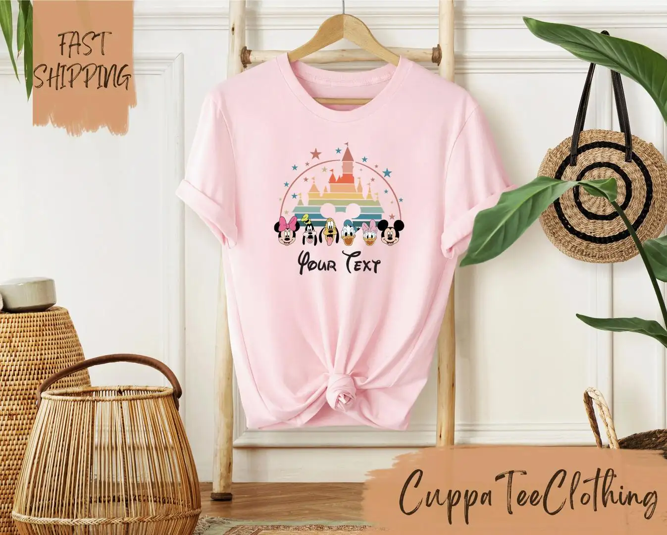 Custom Disney Family Shirts Retro Castle Design