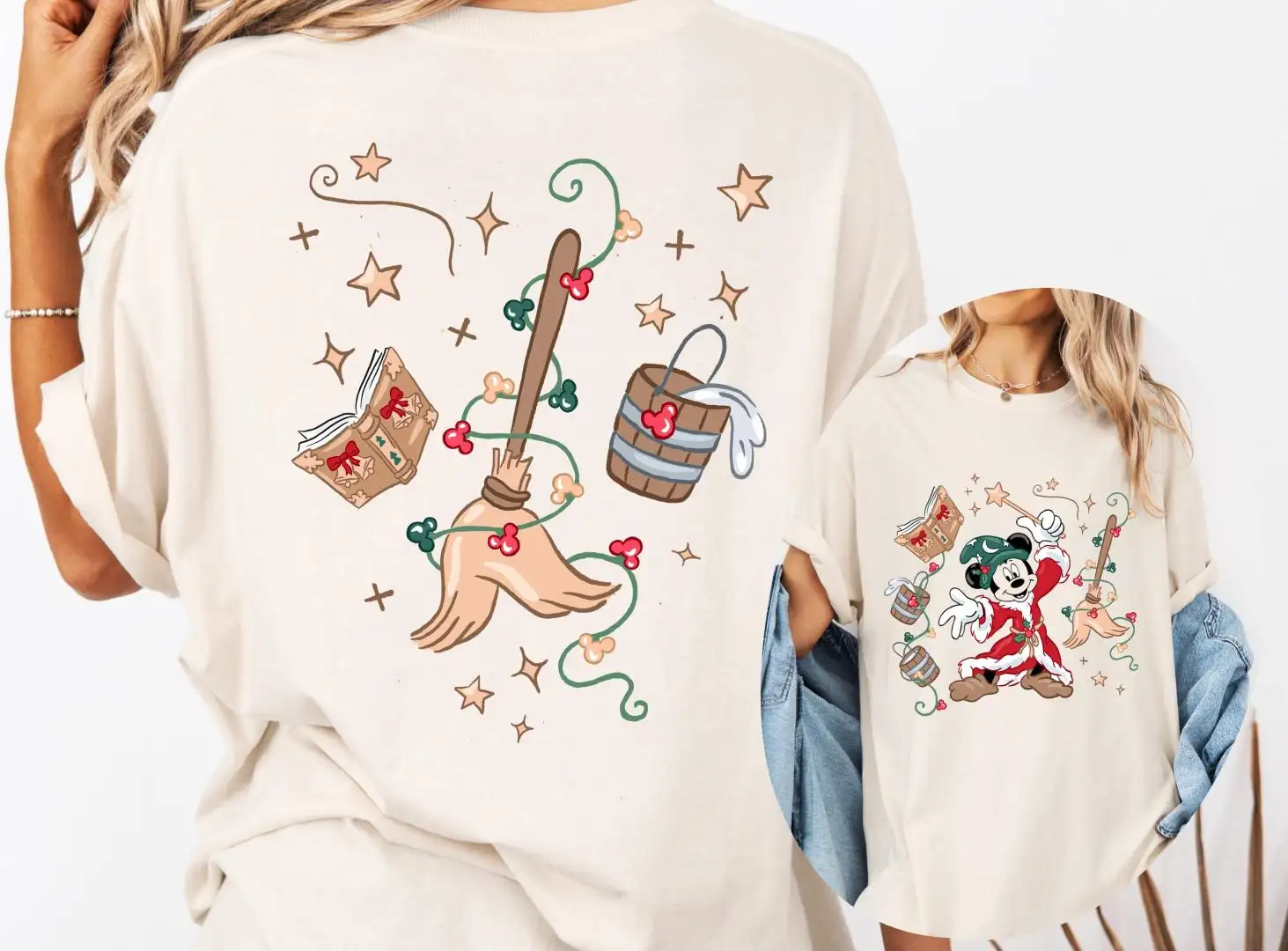 Disney Fantasmic Mickey Christmas Shirt for Adults