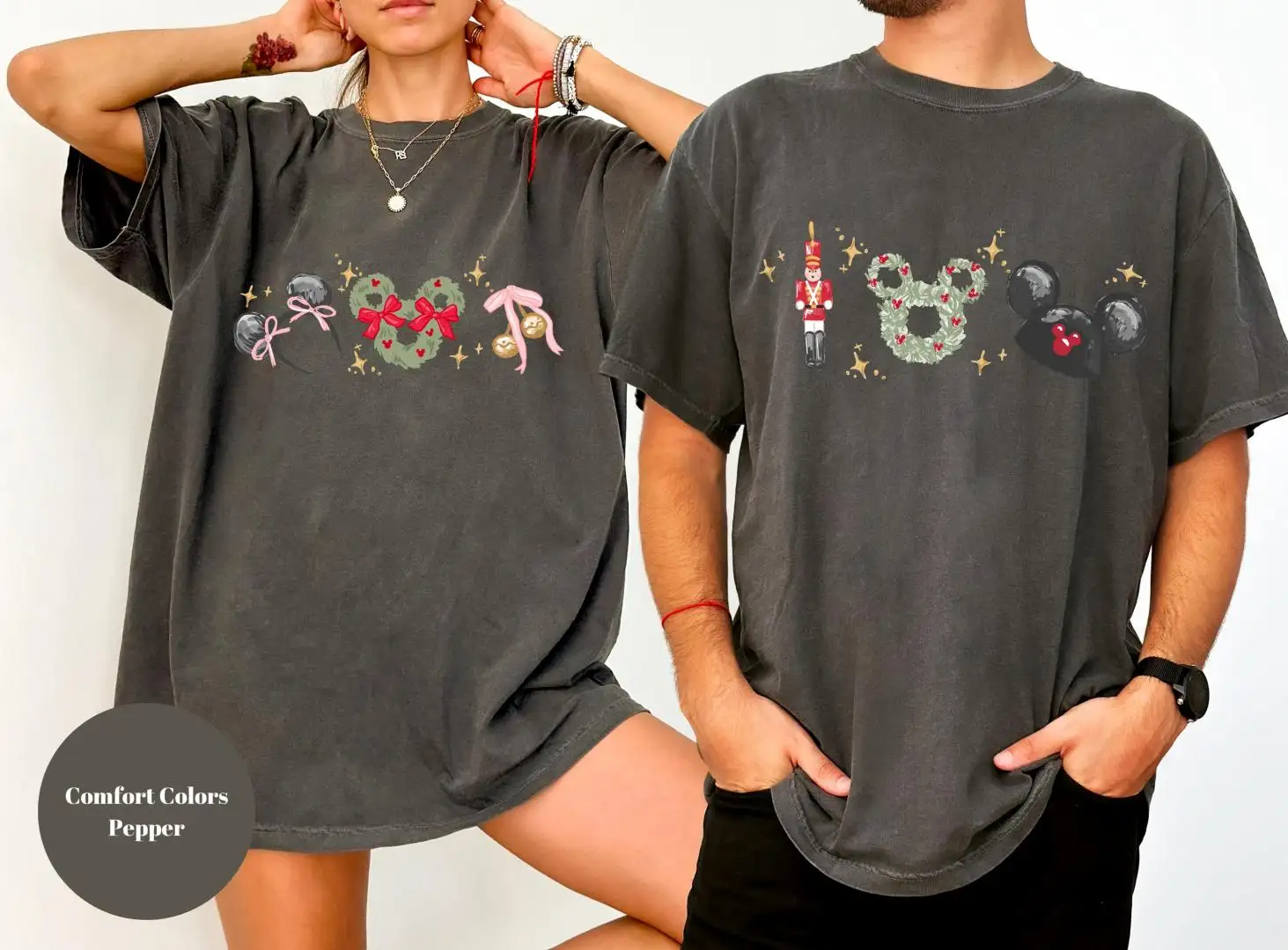 Vintage Disney Christmas Shirt for Couples