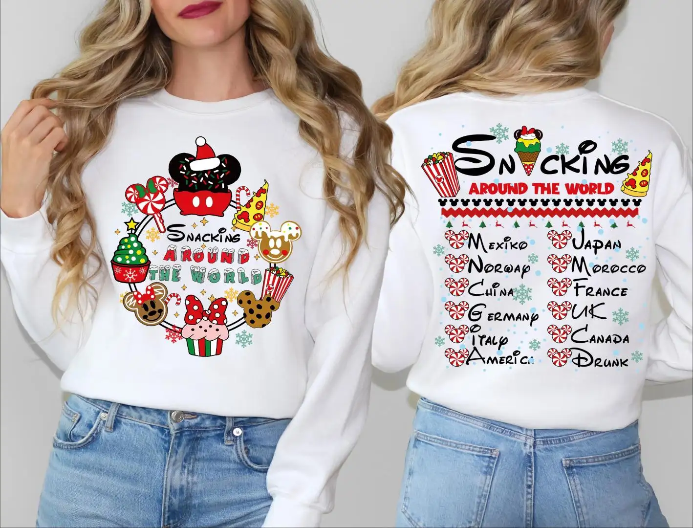 Disney Snacking Around the World Christmas Shirt