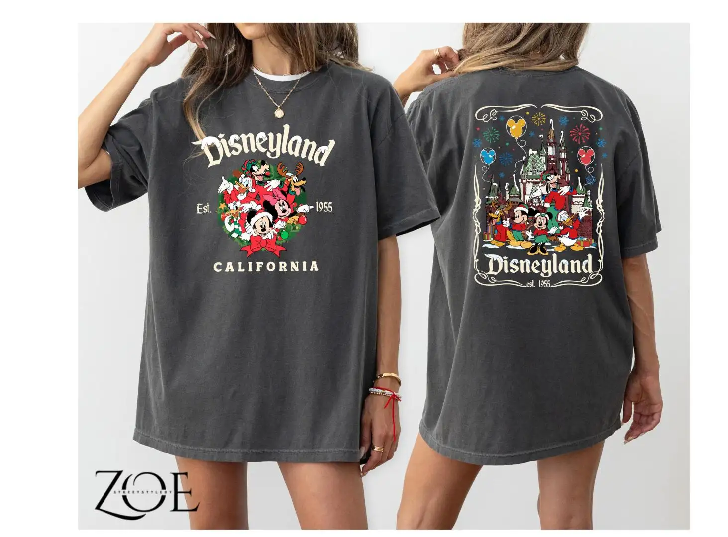 Vintage 1955 Disneyland Christmas Shirt for Family Matching