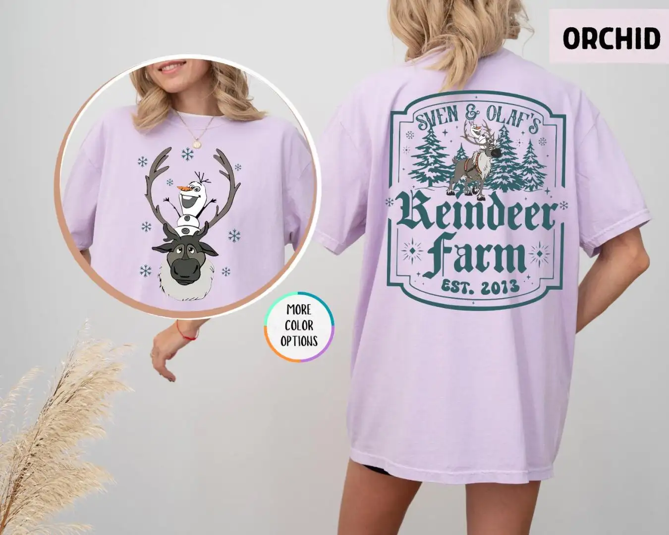 Disney Frozen Holiday Shirt with Sven & Olaf Reindeer Farm