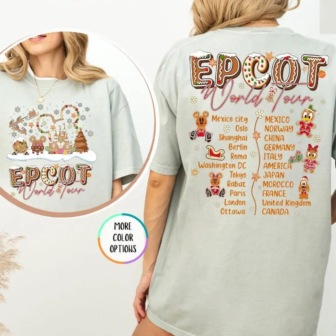 Vintage Disney Epcot Christmas Holiday Shirt