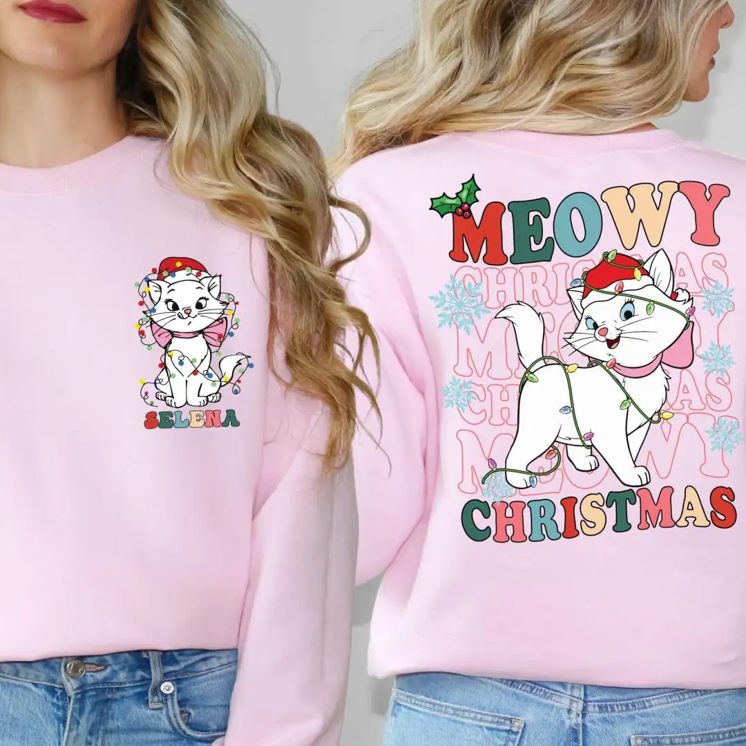 Custom Name Christmas Cats Shirt