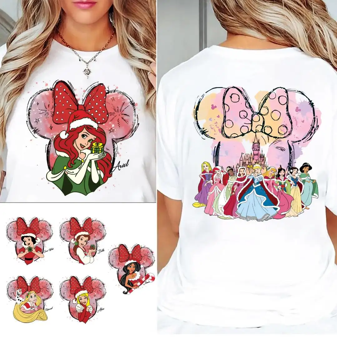 Disney Princess Christmas Watercolor Castle Shirt