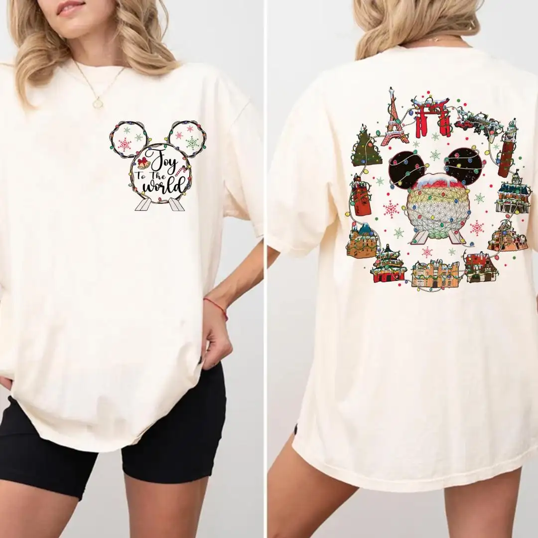 Disney Christmas Shirt Joy To The World Family Gift