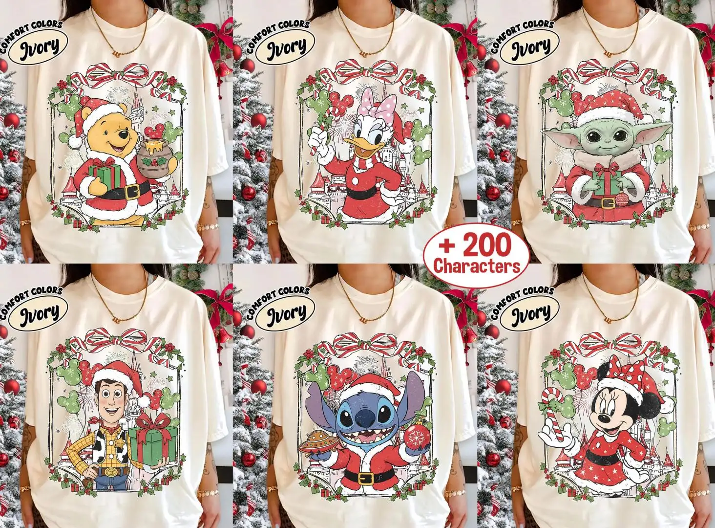 Disney Christmas Castle Family Matching Shirt