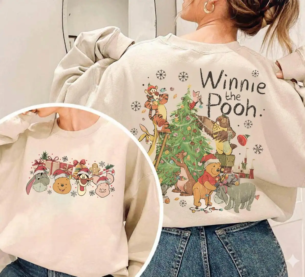 Disney Winnie the Pooh Christmas Tree Holiday Shirt