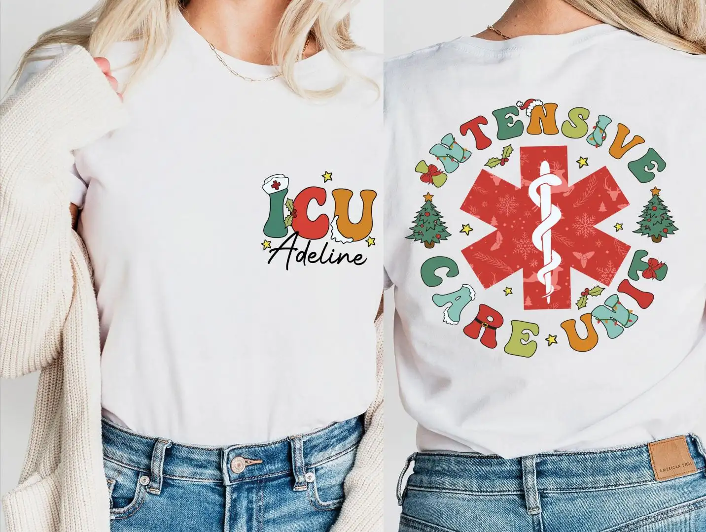 ICU Nurse Christmas Shirt for Healthcare Professionals