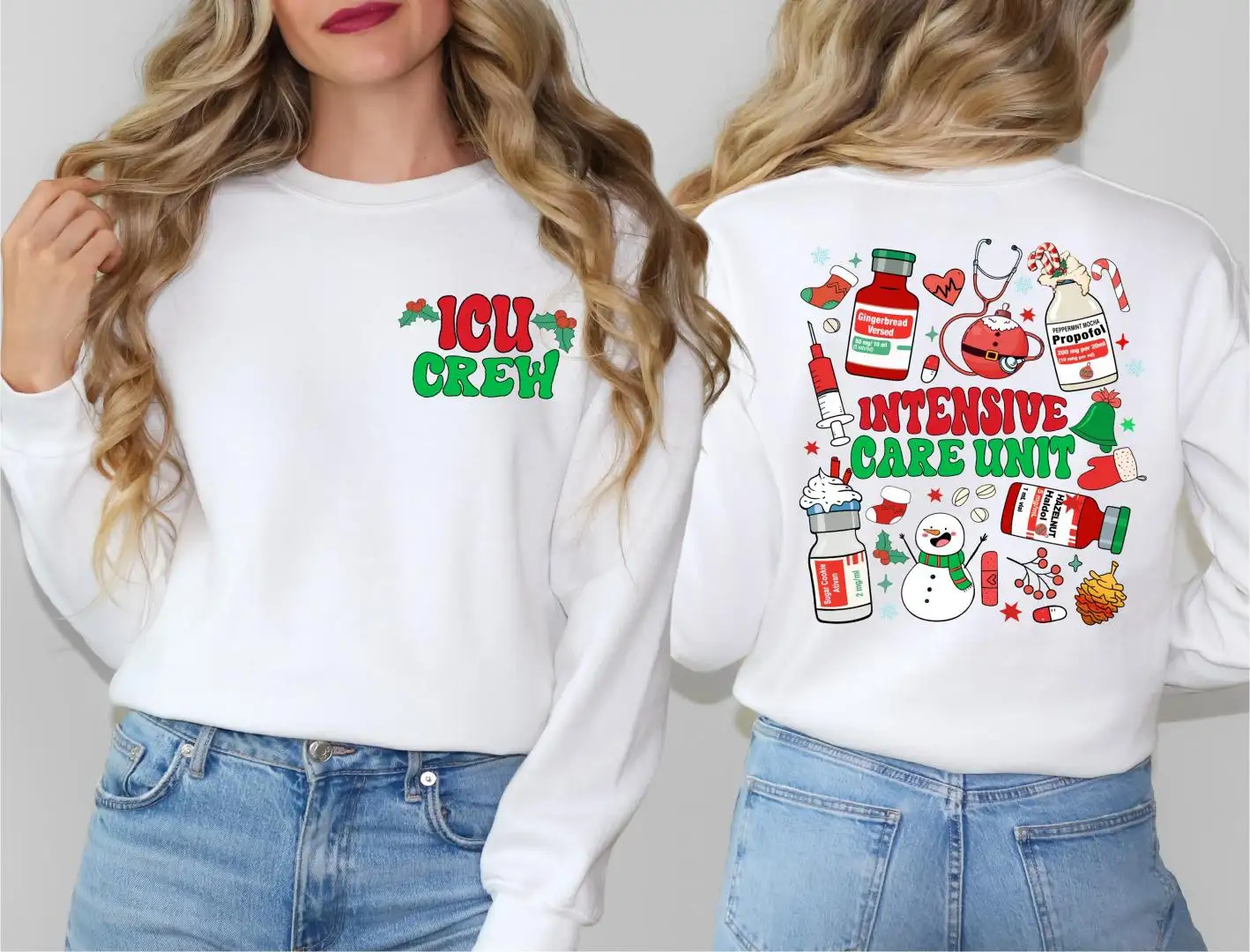 ICU Nurse Christmas Holiday Shirt